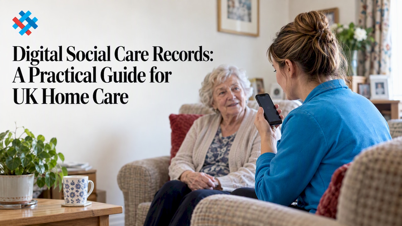 Supervisor recording a home care assessment